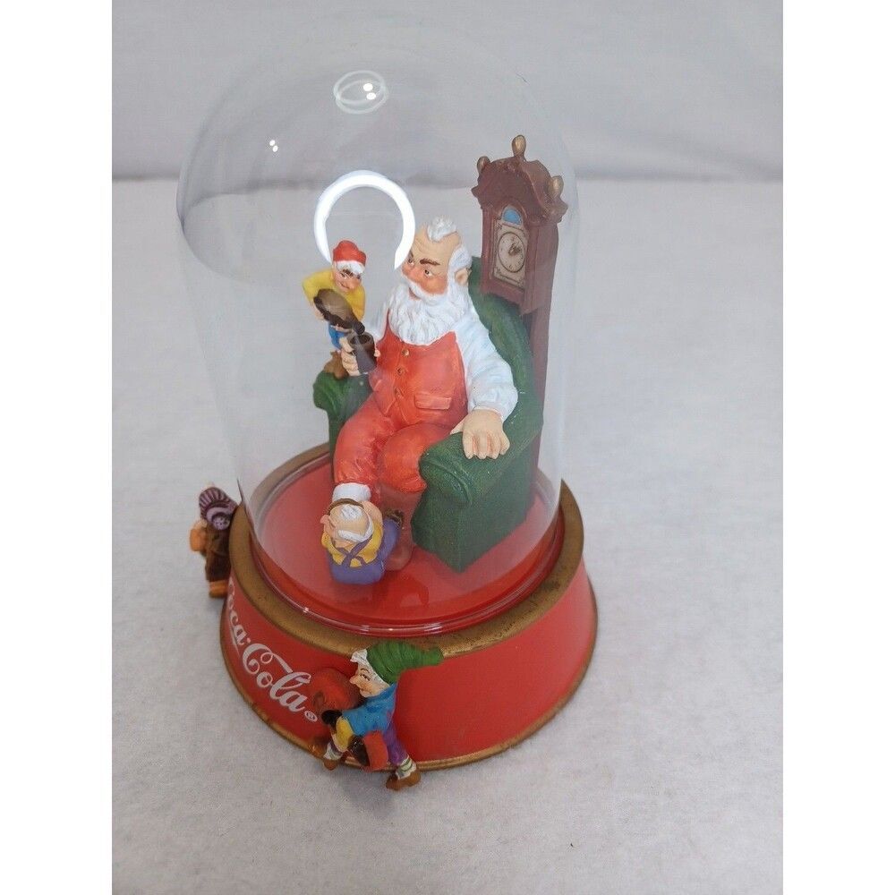 Franklin Mint 1994 Coca-Cola Dome Santa Claus A Merry Christmas Calls For Coke - Picture 3 of 8